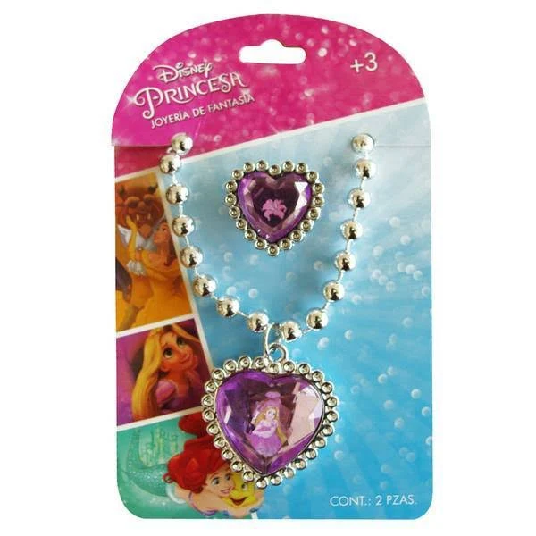 Joya violeta en forma de corazón